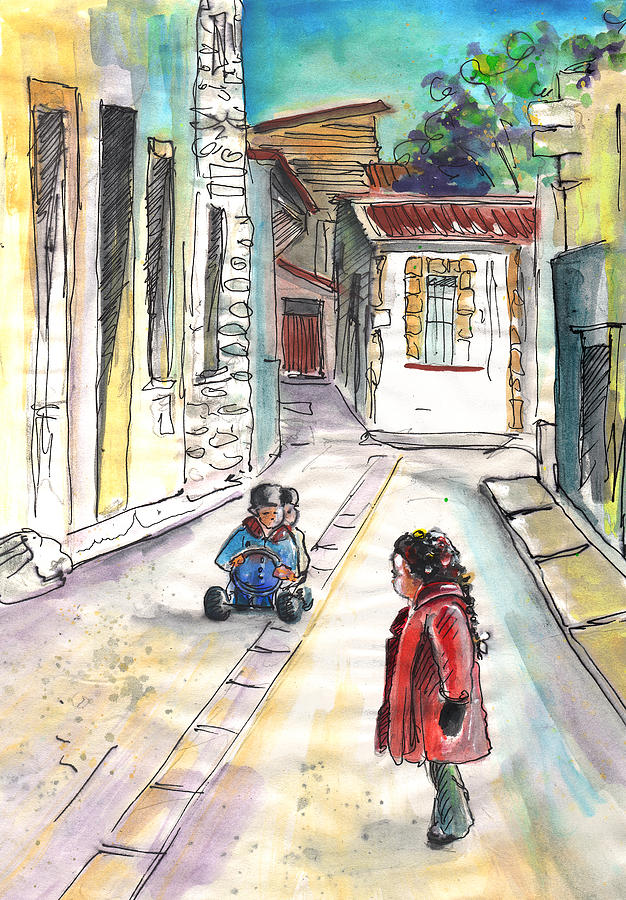 Children in Nicosia Painting by Miki De Goodaboom