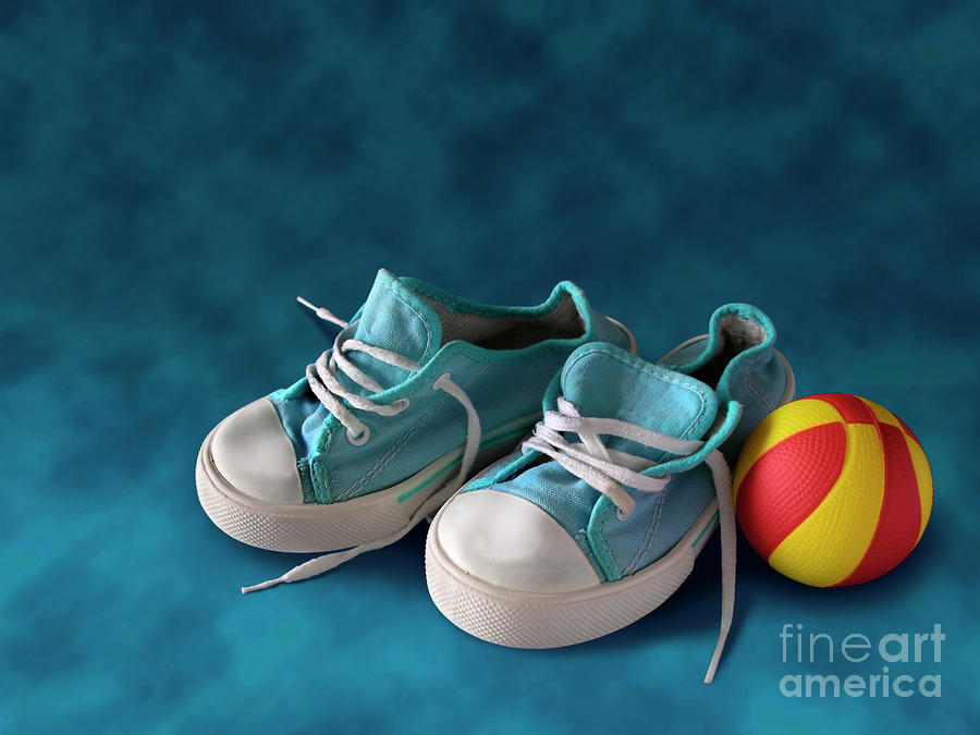 Soccer Photograph - Children Sneakers by Carlos Caetano