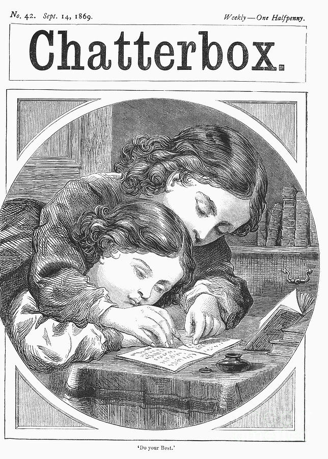 Childrens Magazine, 1869 Photograph by Granger Childrens Magazine, 1869 Photograph by Granger