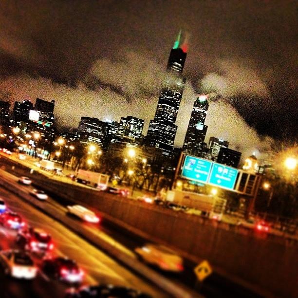 Chicago Photograph - Chilly Night In The Chi #chicago by Michael Becht
