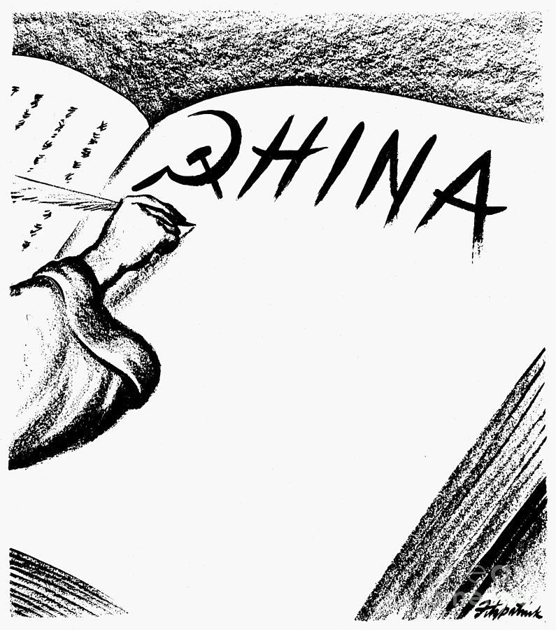 Hammer Photograph - China: Communism Cartoon by Granger