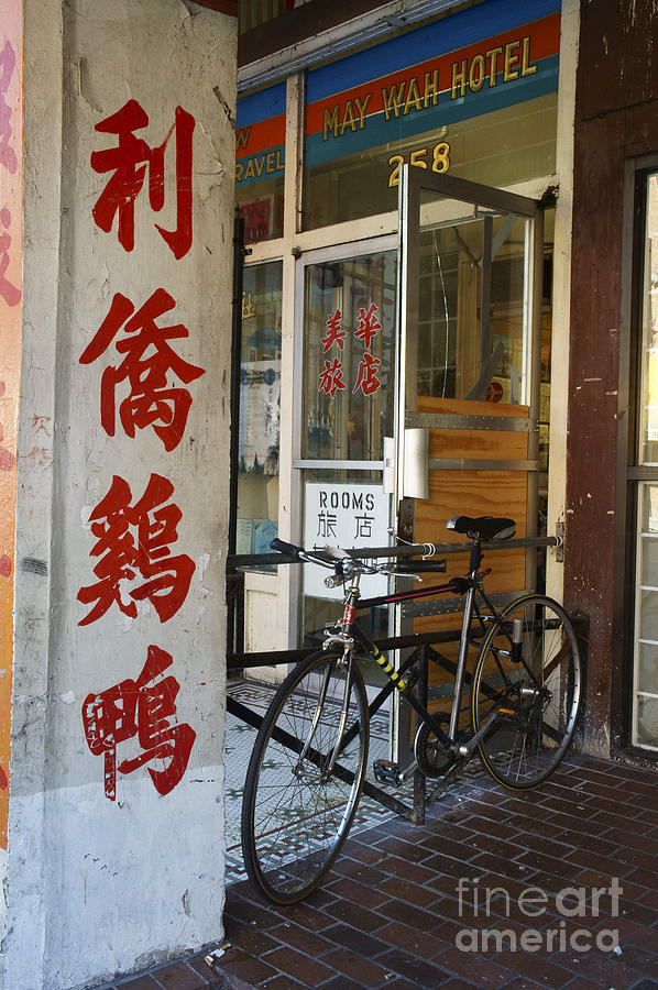 CHINATOWN BICYCLE Vancouver Photograph by John  Mitchell