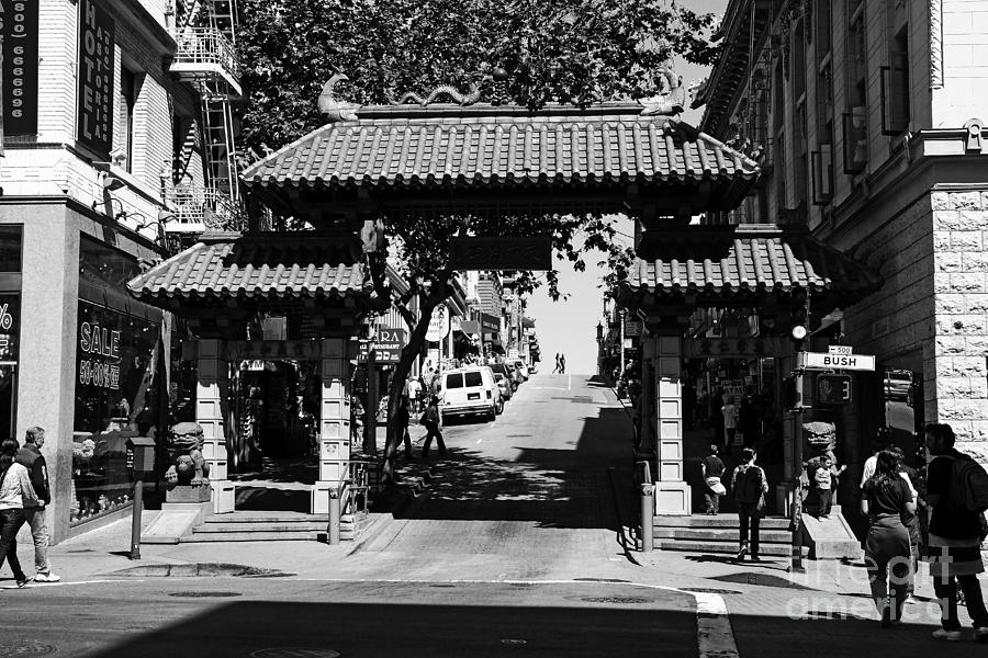 Chinatown Gate In San Francisco . bw . 7D7139 Photograph by Wingsdomain Art and Photography