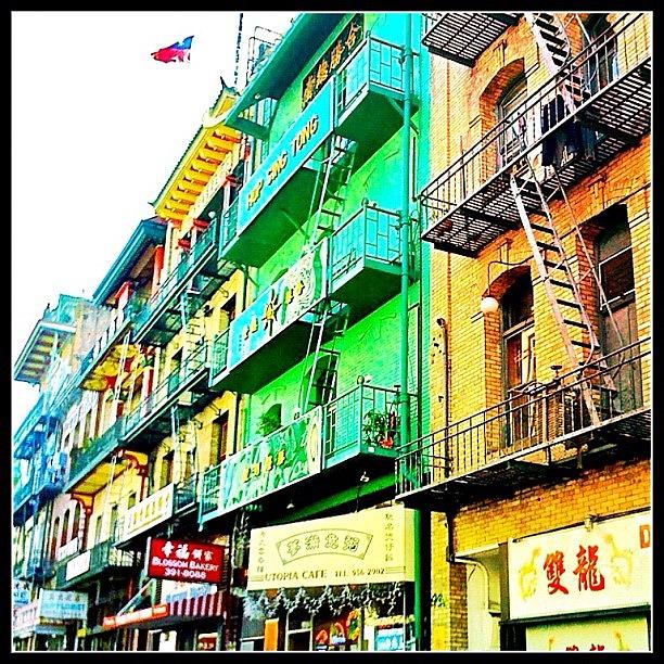 San Francisco Photograph - Chinatown View from the Streetcar - San Francisco CA by Anna Porter