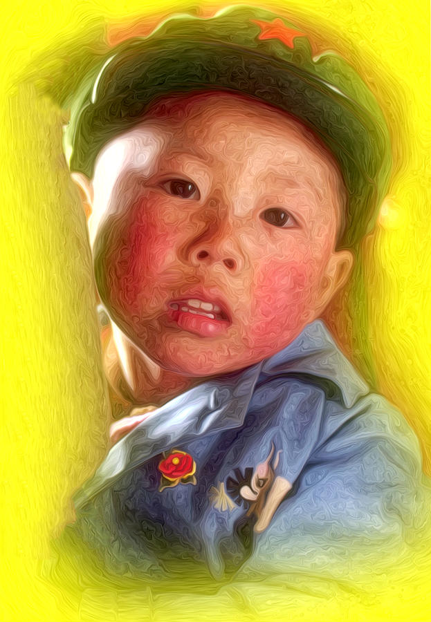 Chinese Boy - 2 as art Photograph by Larry Mulvehill