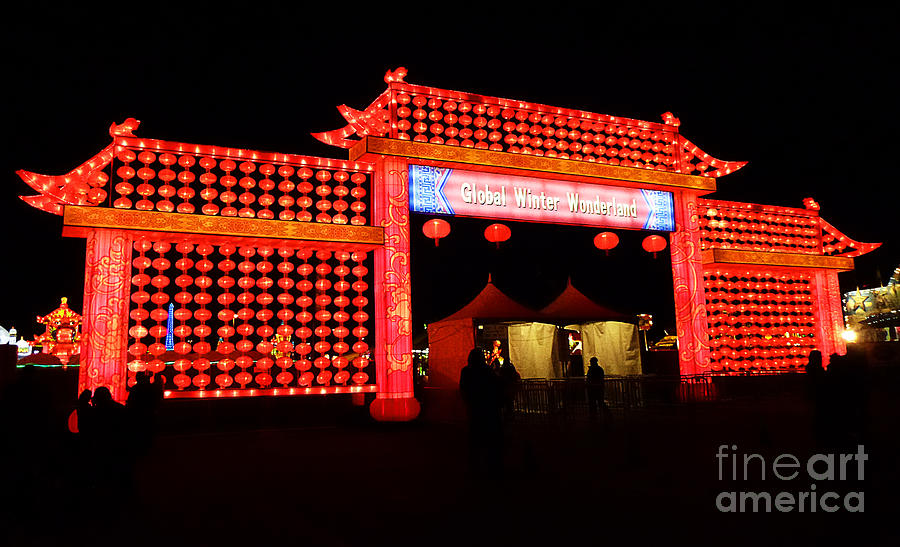 Architecture Photograph - Chinese Lanterns 1 by Xueling Zou
