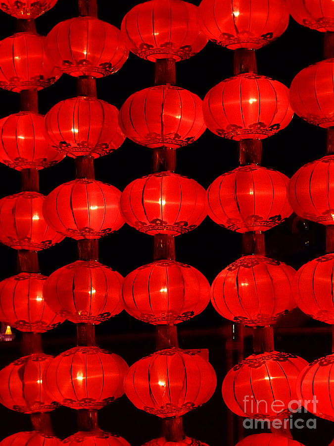 Architecture Photograph - Chinese Lanterns 7 by Xueling Zou