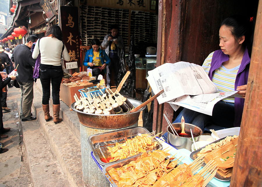 Chinese Street Food Vendor Photograph by Valentino Visentini