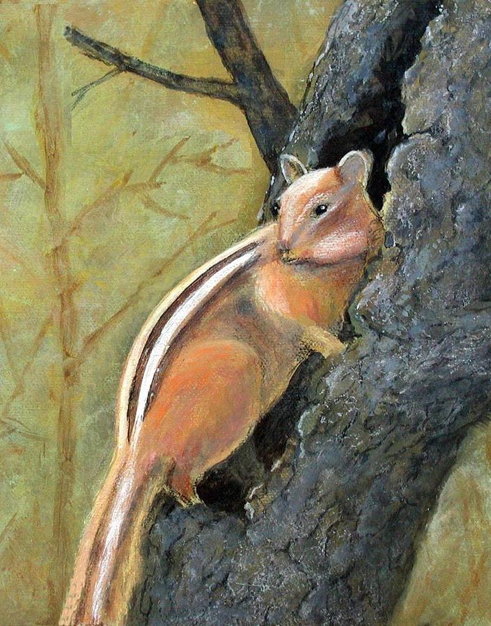Chipmonk Painting by Gary Partin