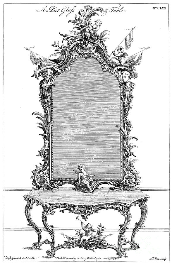 Mirror Photograph - Chippendale Mirror, 1762 by Granger