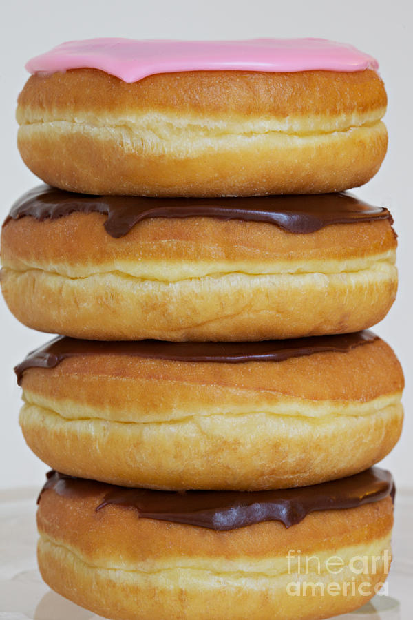 Donuts Photograph - Chocolate Chocolate Chocolate Pink by Kim Fearheiley Donuts Photograph - Chocolate Chocolate Chocolate Pink by Kim Fearheiley