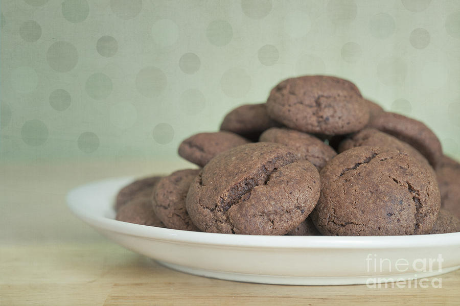 Cookie Photograph - Chocolate Cookies by Priska Wettstein