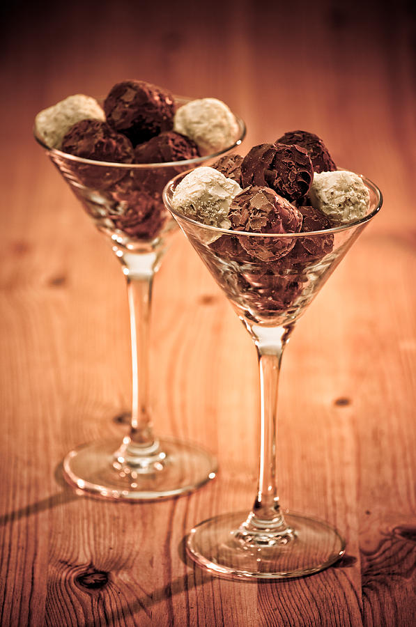 Martini Photograph - Chocolate Truffles by Amanda Elwell