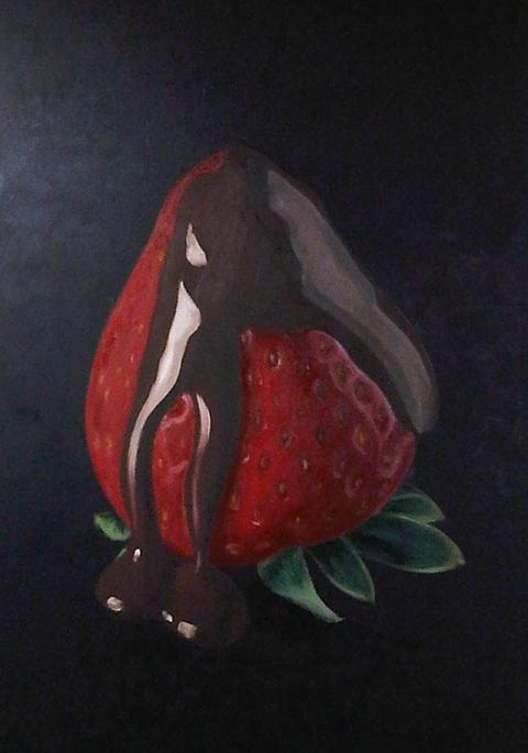 Strawberry Chocolate Painting - Chocolate by Xavier Florensa