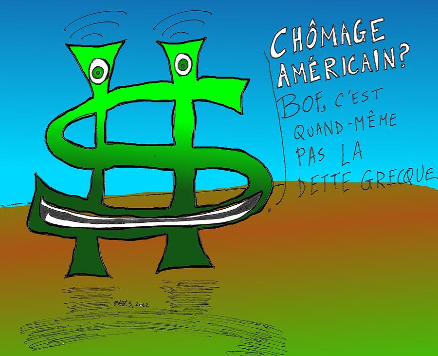 Usd Mixed Media - Chomage Americain by OptionsClick BlogArt