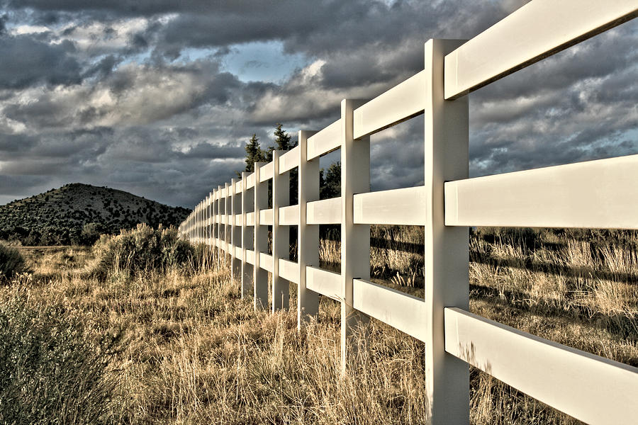 Fence Photograph - Choose A Side by Mark  Ross
