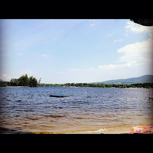 Nature Photograph - Choppy Lake #nh #newhampshire by Danielle McNeil