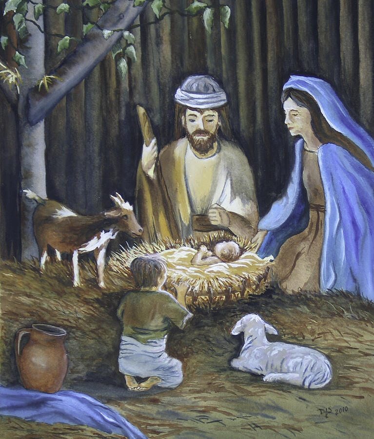 Christ Birth Painting by Darla Sittman