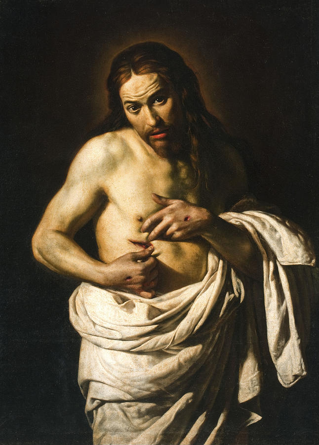 Jesus Christ Painting - Christ displaying his wounds by Giacomo Galli