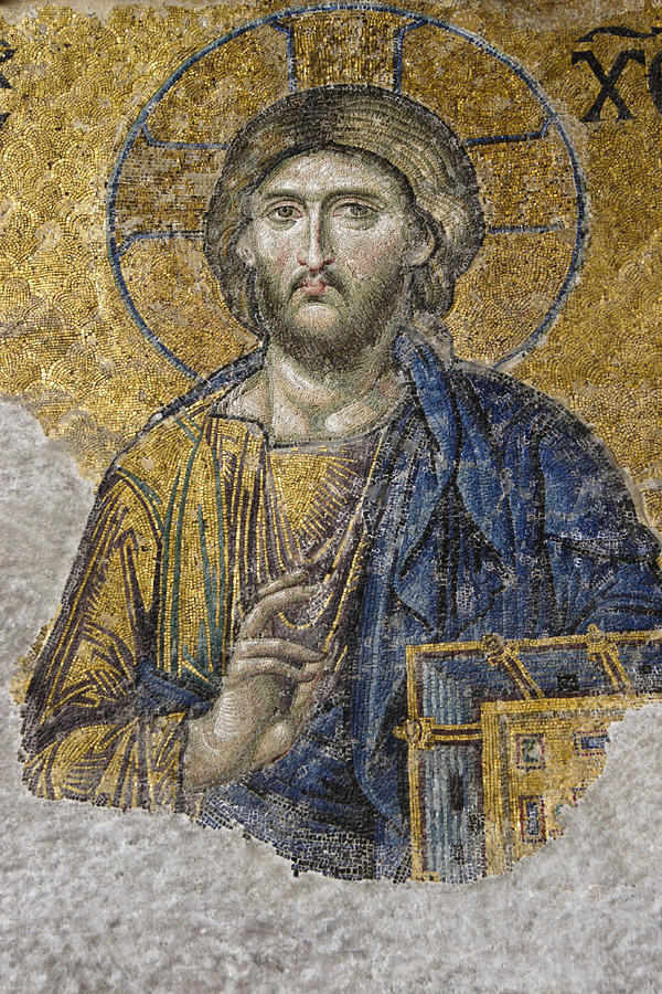 Christ Mosaic Photograph by Michele Burgess