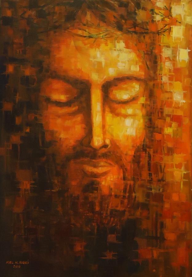 Christ The Last Contemplation Painting by Adel Al-Abbasi