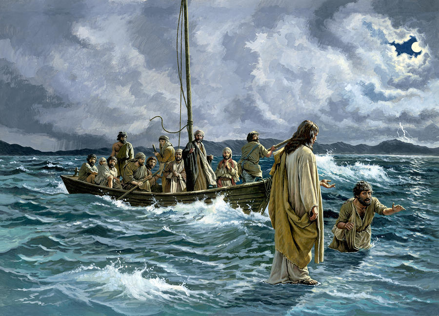 Christ Walking On The Sea Of Galilee by Anonymous