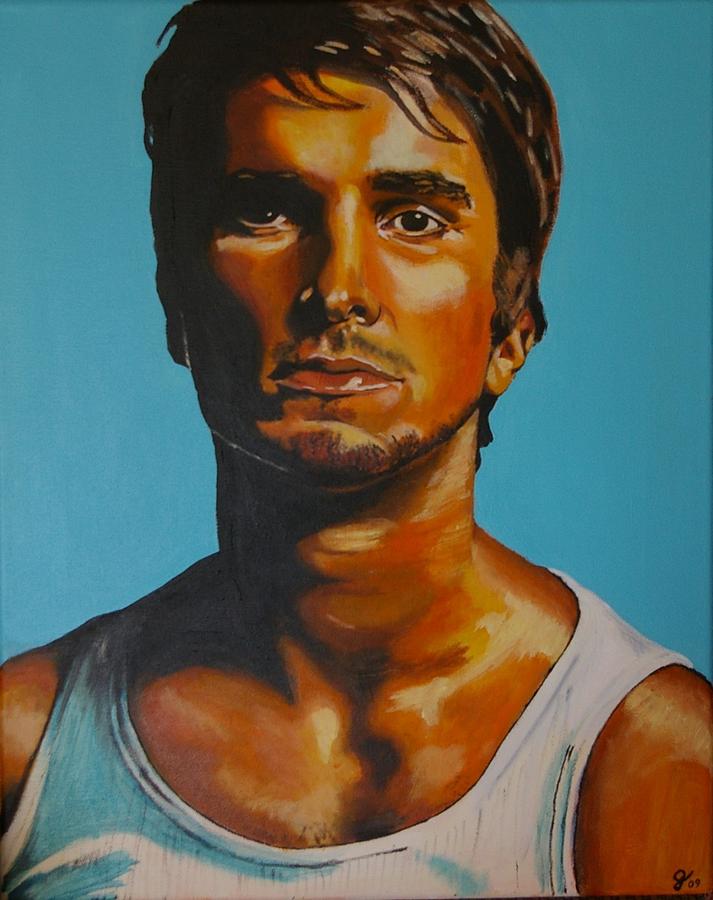Babe Movie Painting - Christian Bale by Gracie Villareal
