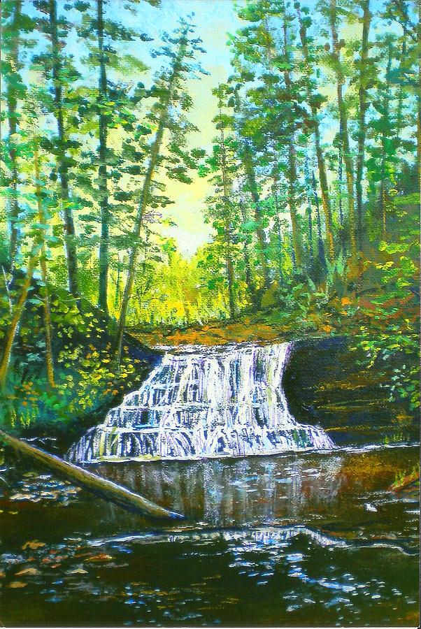 Christines Falls Painting by Lou Ann Bagnall