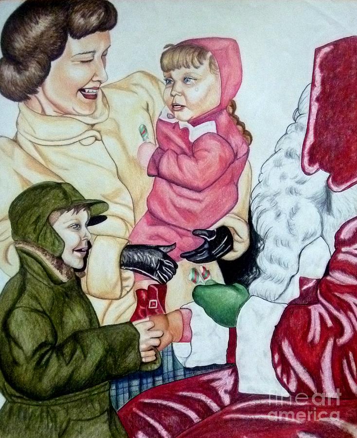 Christmas 1953 Painting by Linda Gustafson-Newlin