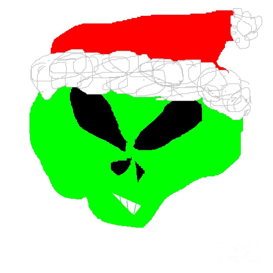 Christmas Alien Digital Art