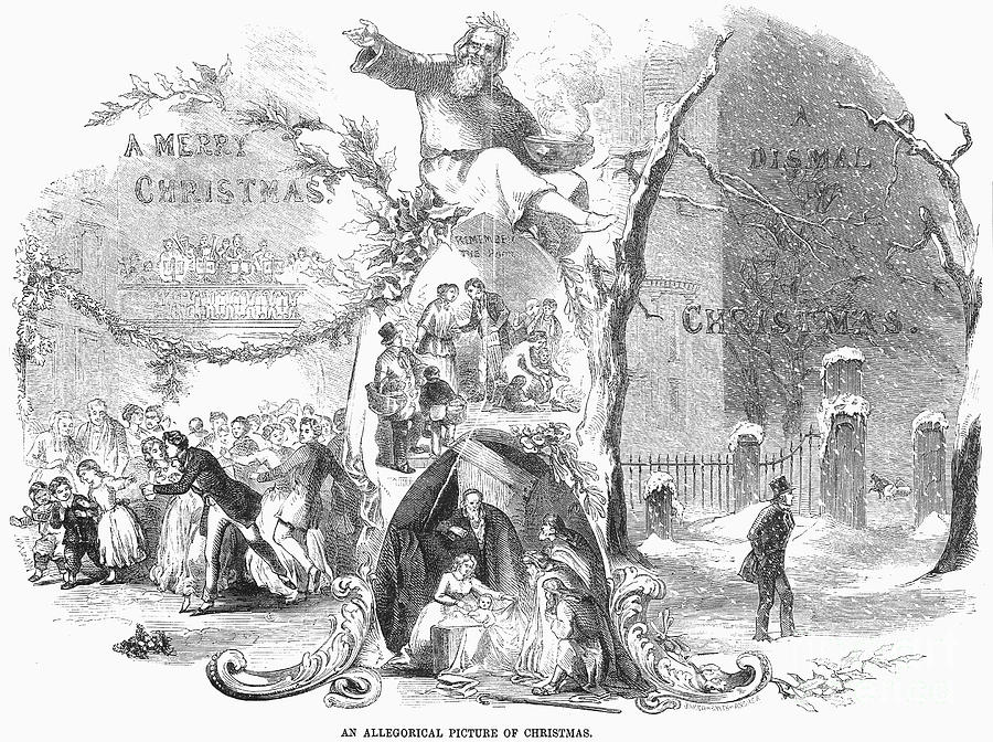 Christmas Allegory, 1852 Photograph by Granger