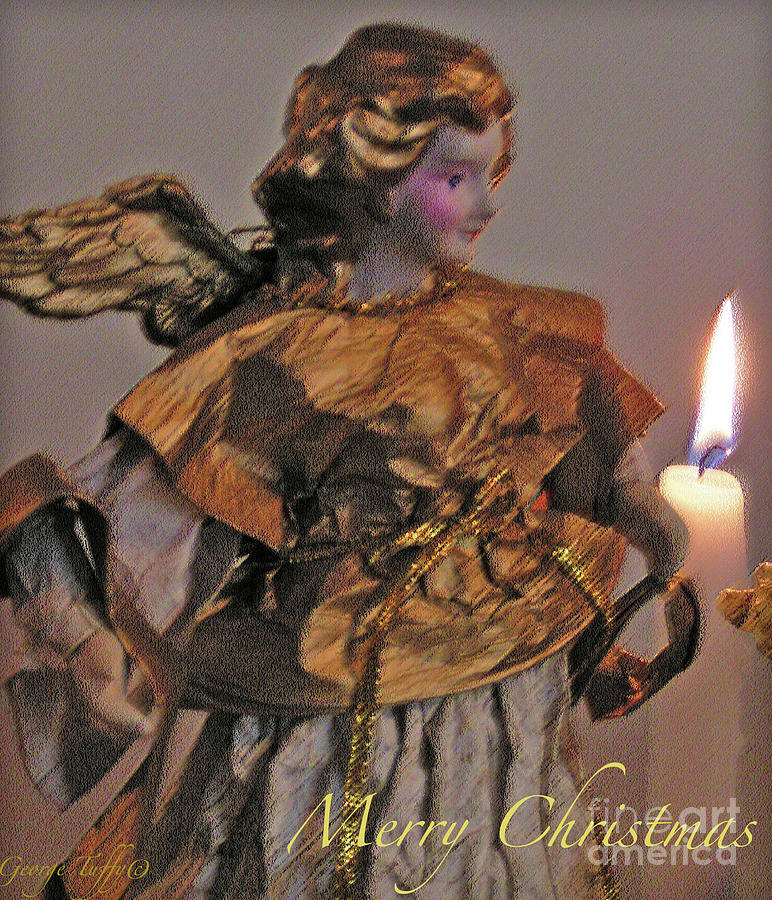 Christmas angel pastel Photograph by George Tuffy