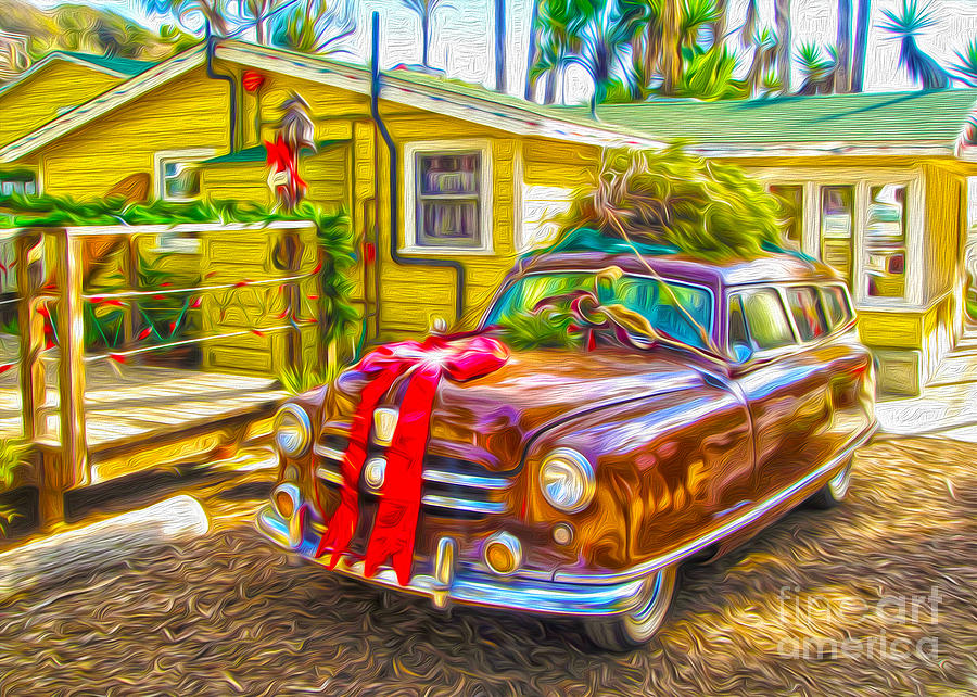 Christmas Painting - Christmas at Crystal Cove by Gregory Dyer