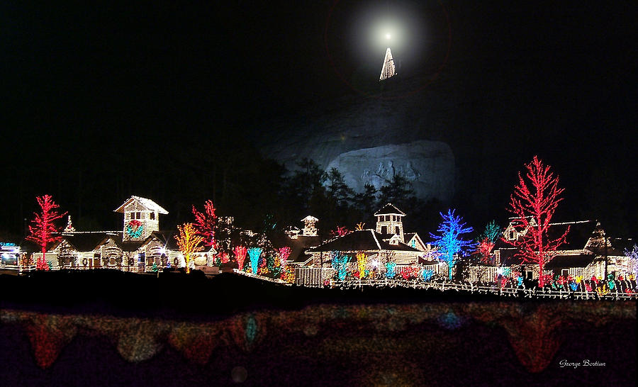 Christmas at Stone Mountain Photograph by Bostian Pixels