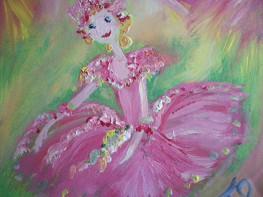 Christmas Ballerina Painting by Judith Desrosiers