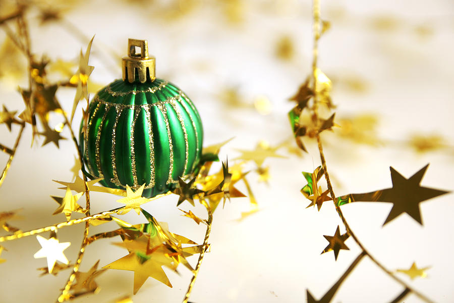 Christmas Photograph - Christmas balls by Isabel Poulin