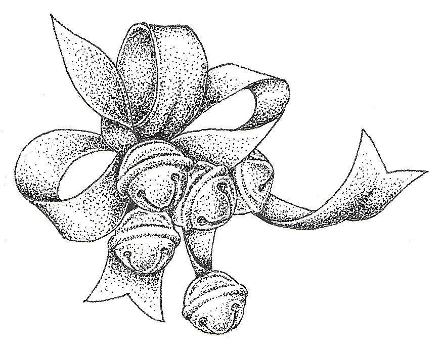 Christmas Bells Drawing by Christy Beckwith