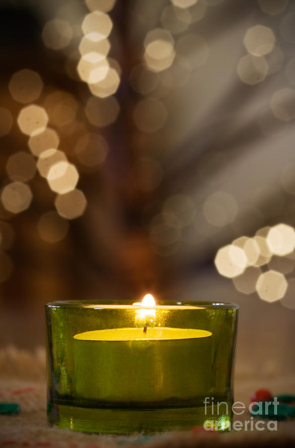 Christmas candle Photograph by Kati Finell