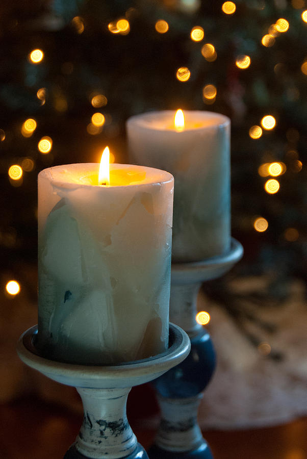 Christmas Photograph - Christmas Candles by Gene Hilton