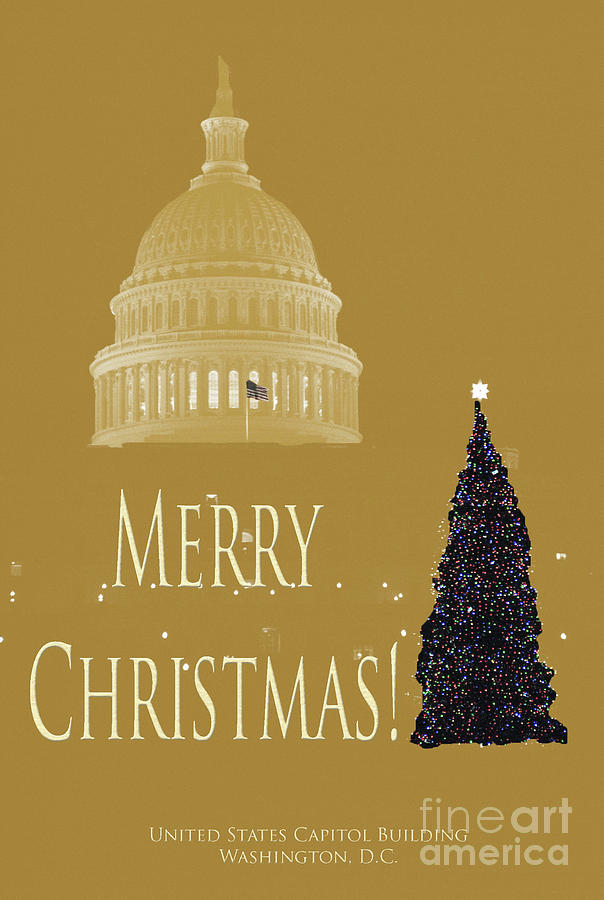 United Photograph - Christmas Card Capitol by Jost Houk United Photograph - Christmas Card Capitol by Jost Houk