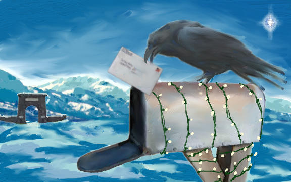 CHristmas Card Thief Digital Art by Les Herman