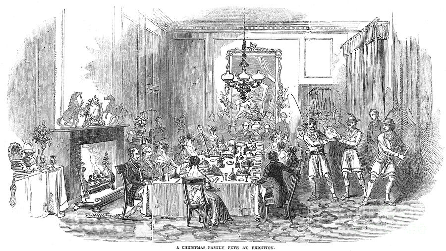Christmas Dinner, 1846 Photograph by Granger