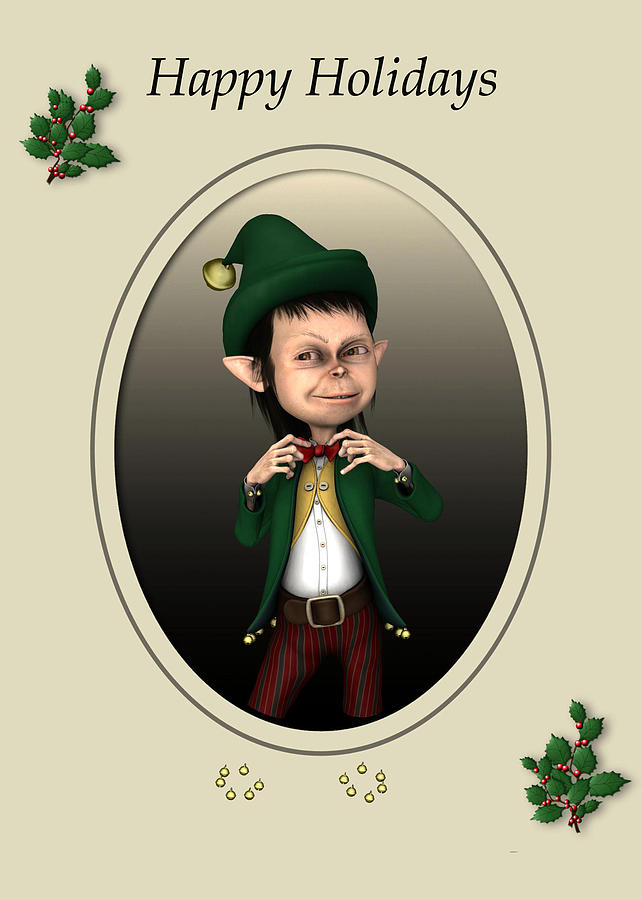 Christmas Elf Digital Art by John Junek