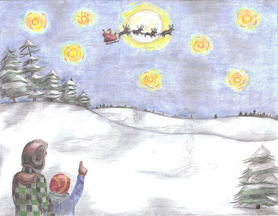 Christmas Eve Drawing by Joanna Howell Fine Art America