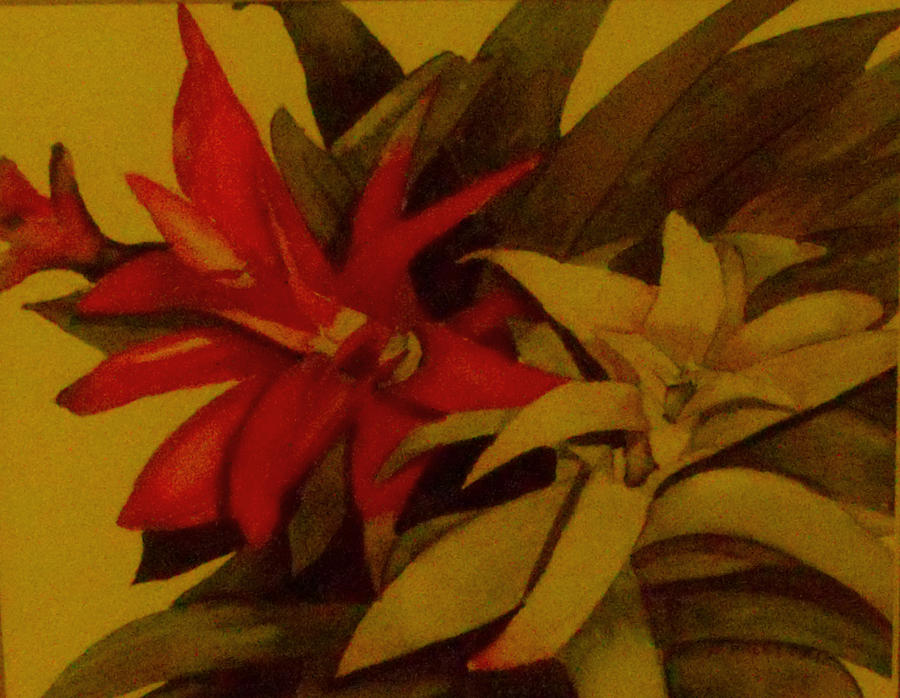 Christmas Flowers Painting by Patricia Halstead