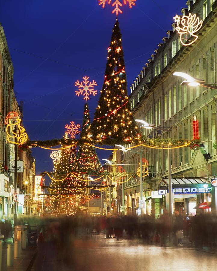 Christmas In Dublin, Henry Street At Photograph by The Irish Image