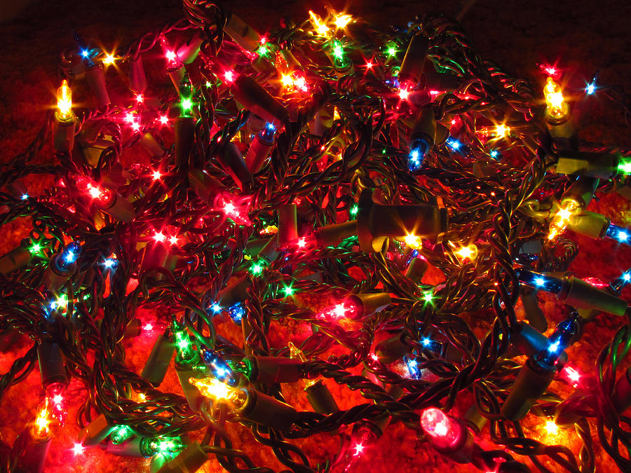 Christmas Light Tangle Photograph by Andrea Arnold | Fine Art America