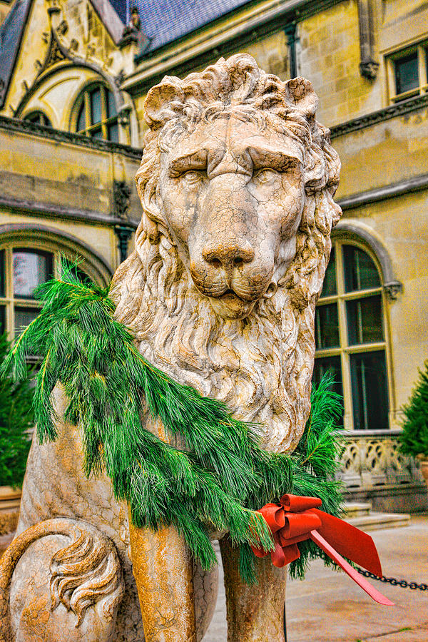 Christmas Lion at Biltmore Photograph by William Jobes