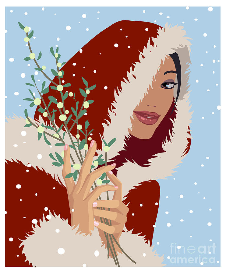 Christmas Digital Art - Christmas mistletoe by Susan Wall