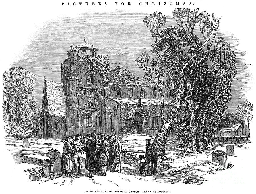 Christmas Morning, 1846 Photograph by Granger